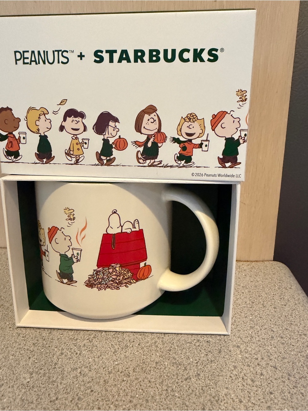 New Starbucks x Peanuts Gang Snoopy 14oz Ceramic Mug 2026 Limited Edition in Box